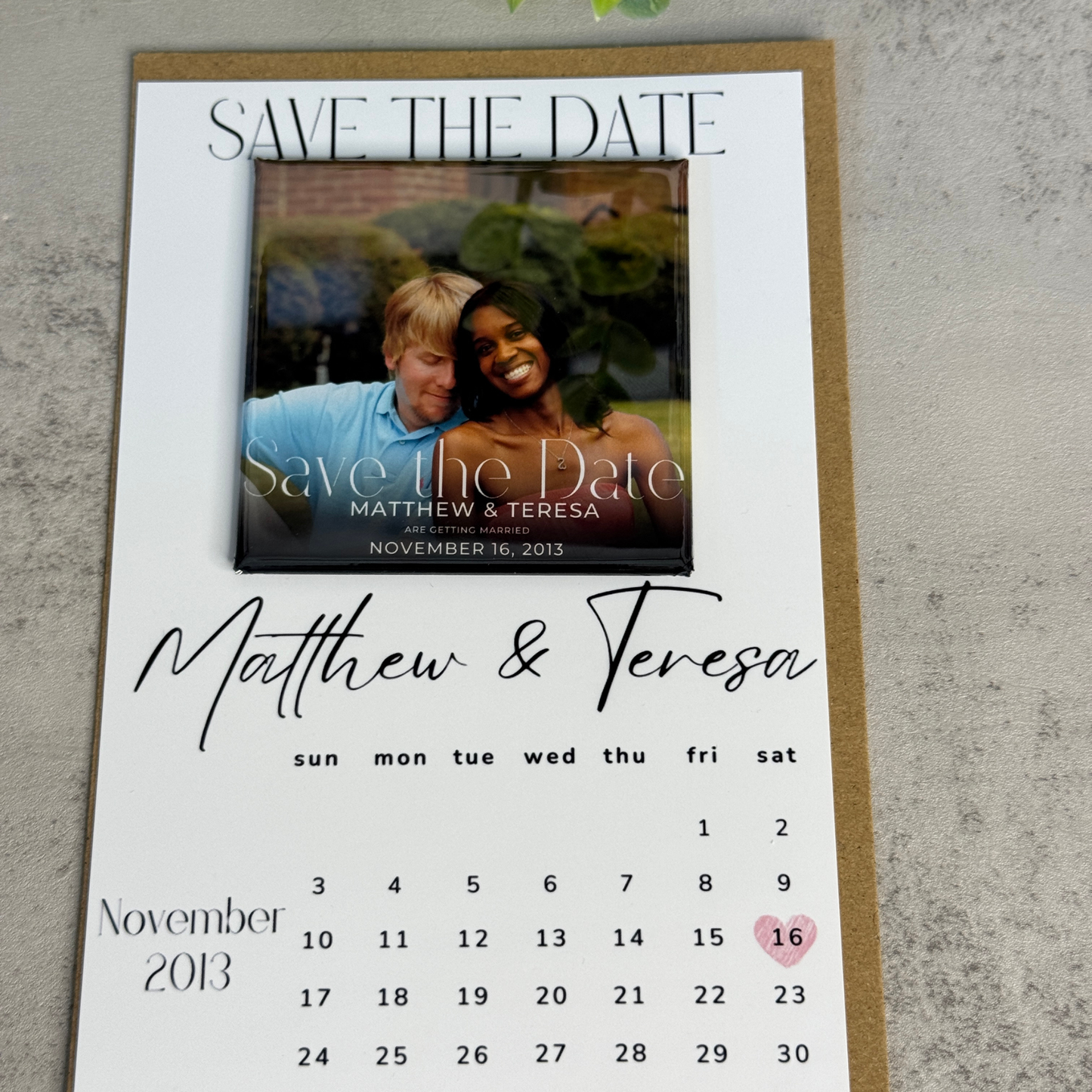 Matching Save the Date Card