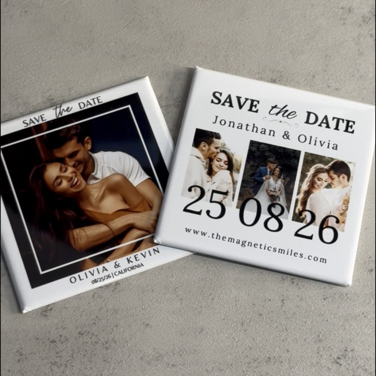Save the Date Photo Magnets - 50 Magnets
