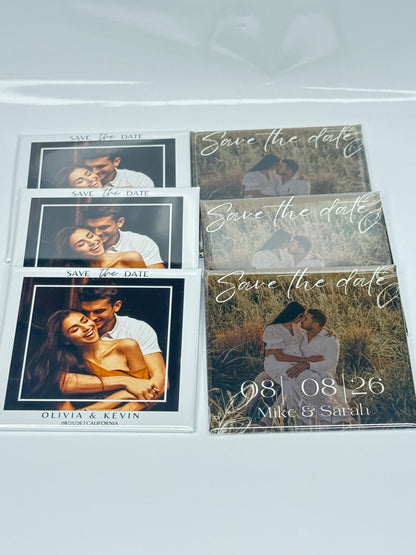 Save the Date Photo Magnets - 50 Magnets