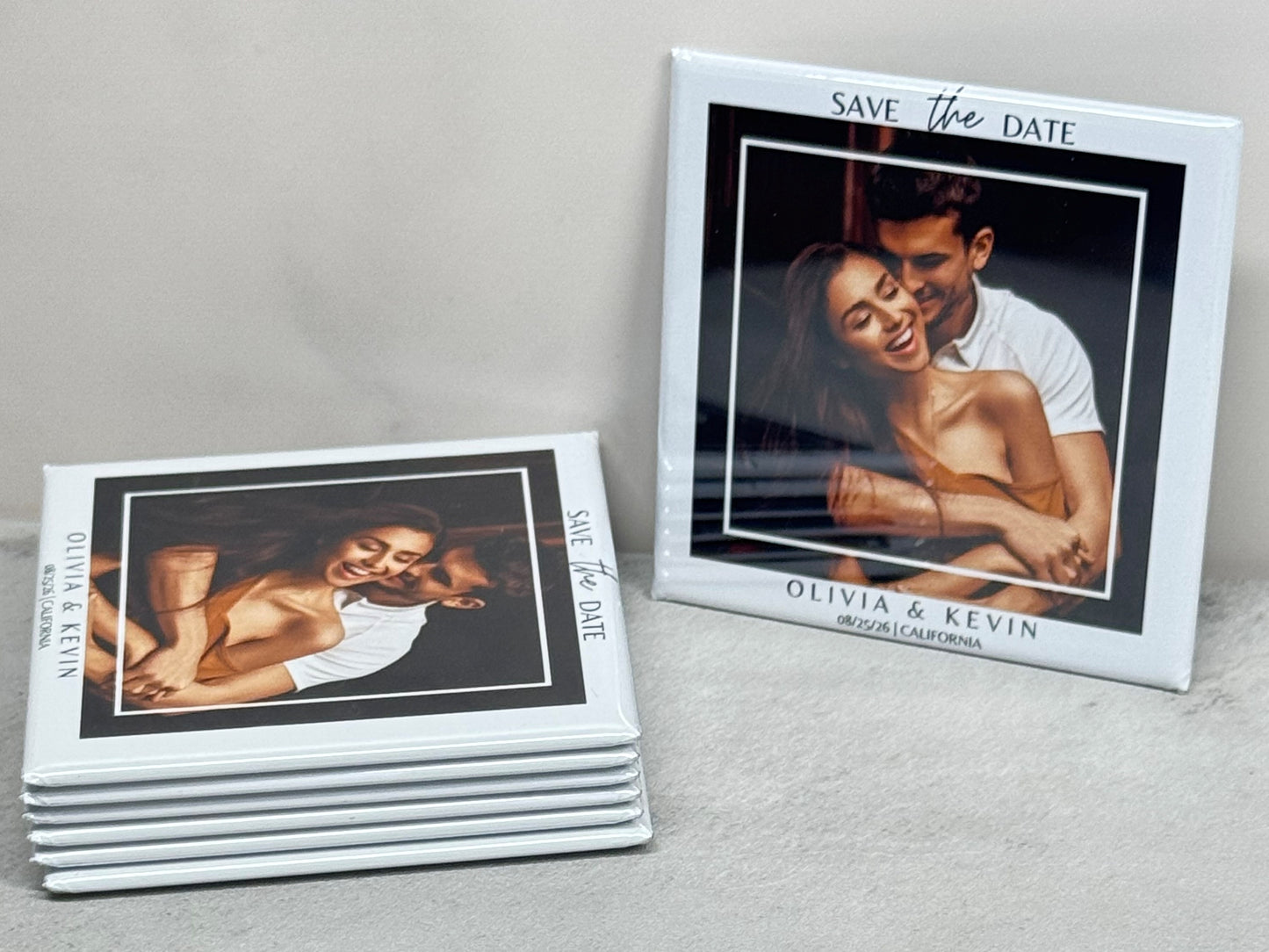 Save the Date Photo Magnets - 50 Magnets