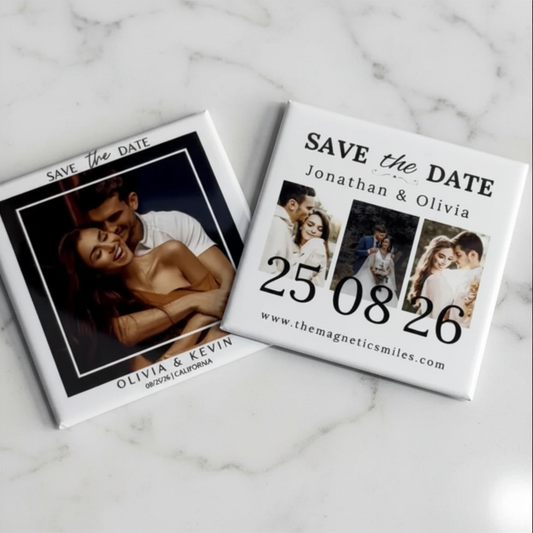 Save the Date Photo Magnets - 50 Magnets